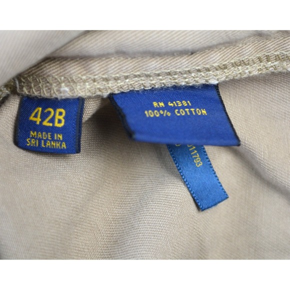 Polo Ralph Lauren Clasic Fit Shorts Flat Front Chino Khaki Men's 42Bx8 Big - Picture 7 of 10